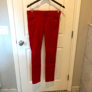 Alice and Olivia Red Skinny Pants